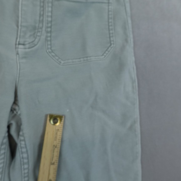 Faherty Pants Women 26 Light Green Softstretch Terry Patch Pocket Wide Leg Ankle - Picture 8 of 10